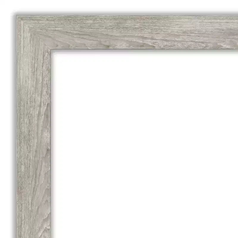 19.5" x 23.5" Rectangle Beveled Wall Mirror – Graywash Narrow Polystyrene Frame