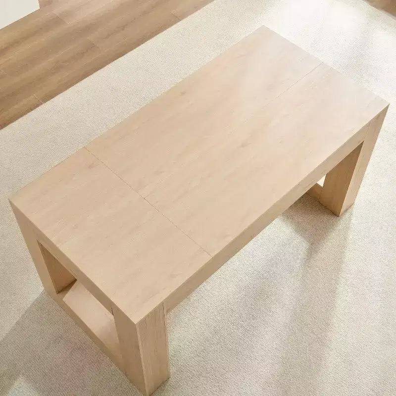 Tavolo da pranzo rettangolare da 160 cm con base solida – MDF rovere naturale, posti a sedere 4-6, altezza 75 cm