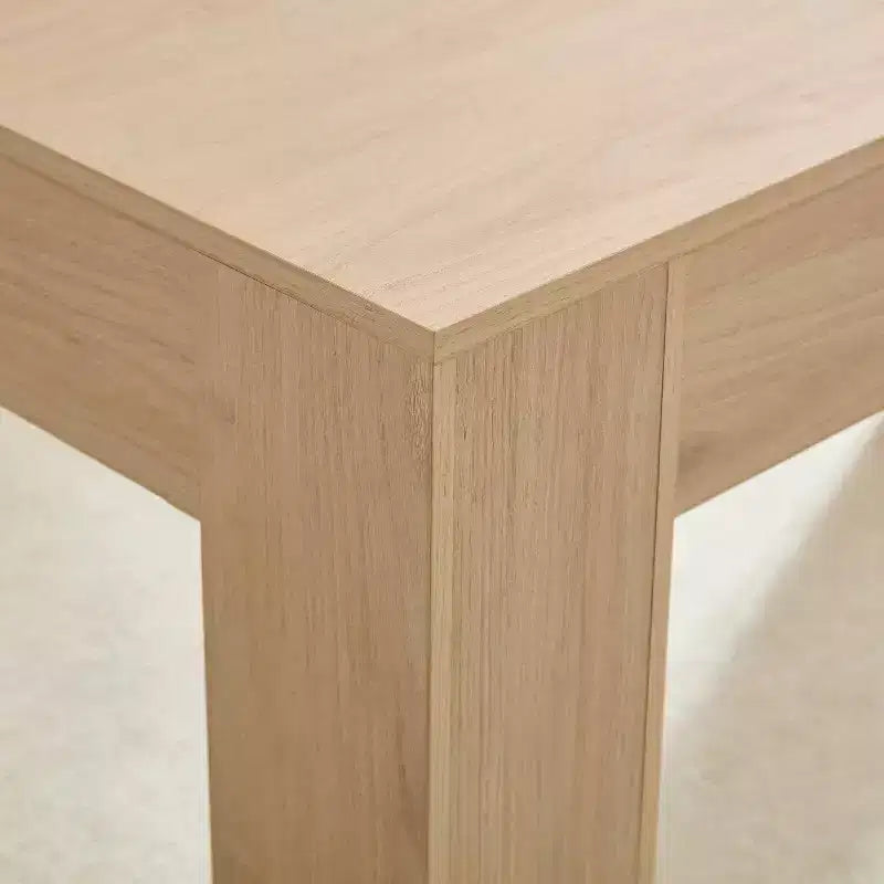 Tavolo da pranzo rettangolare da 160 cm con base solida – MDF rovere naturale, posti a sedere 4-6, altezza 75 cm