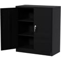 Metal Storage Cabinet with Lock, 35.4 High Garage Tool Cabinet with Adjustable Shelf & Handle, Tool Organizer