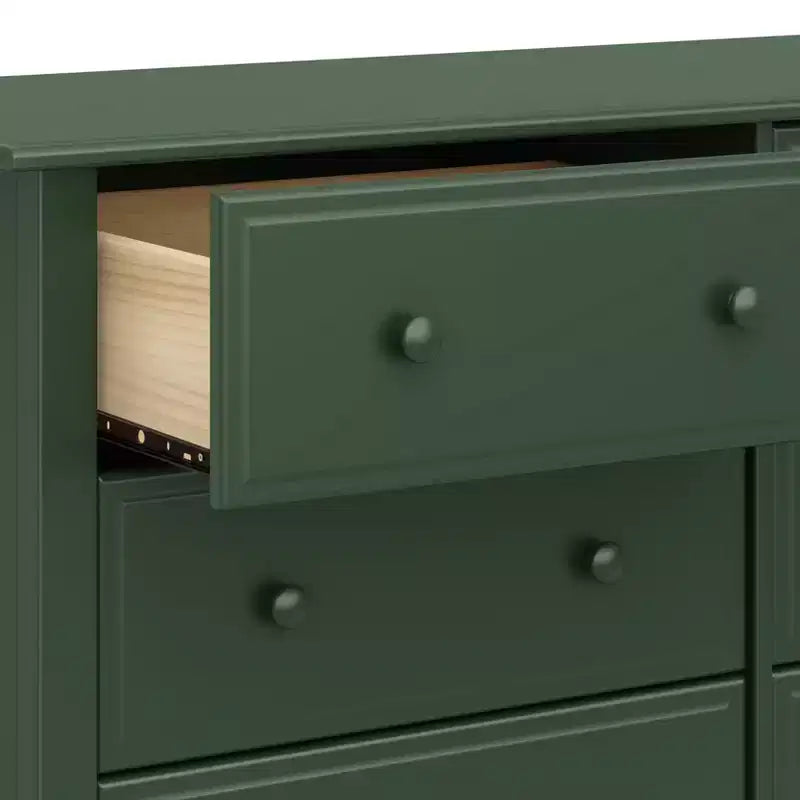6-Drawer Double Wide Dresser – Pine Wood, 48"Dx18.75"Wx32"H, GREENGUARD Gold Certified