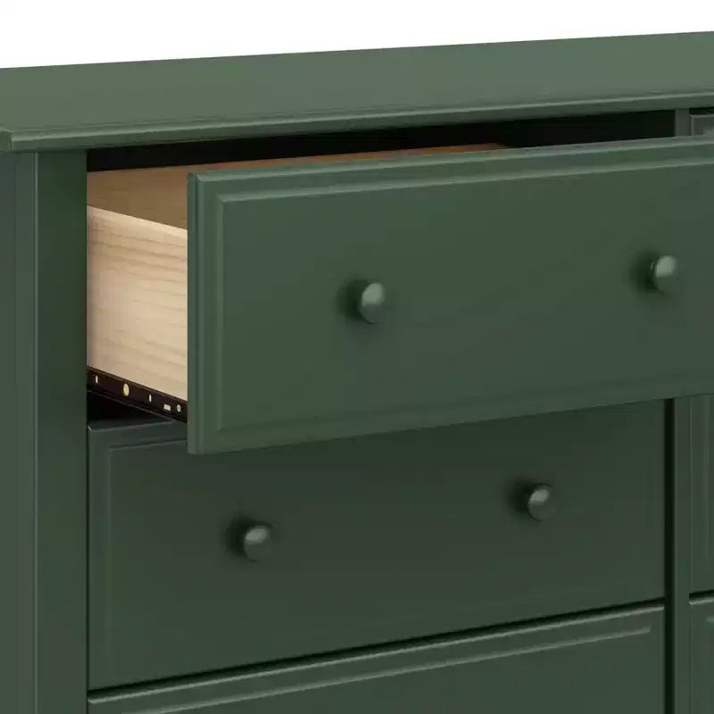 6-Drawer Double Wide Dresser – Pine Wood, 48"Dx18.75"Wx32"H, GREENGUARD Gold Certified