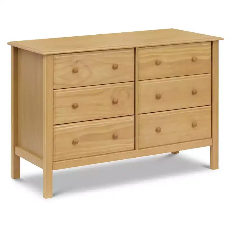 6-Drawer Double Wide Dresser – Pine Wood, 48"Dx18.75"Wx32"H, GREENGUARD Gold Certified