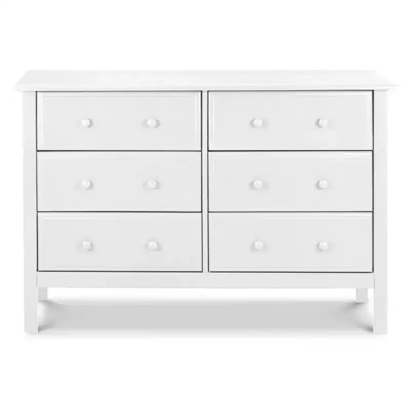 6-Drawer Double Wide Dresser – Pine Wood, 48"Dx18.75"Wx32"H, GREENGUARD Gold Certified