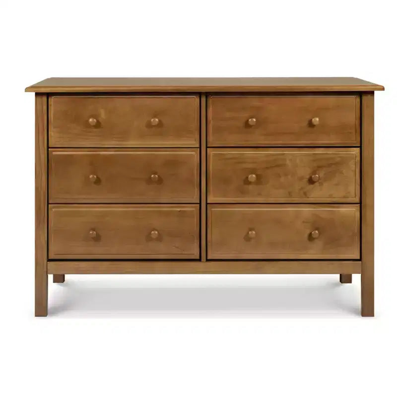 6-Drawer Double Wide Dresser – Pine Wood, 48"Dx18.75"Wx32"H, GREENGUARD Gold Certified