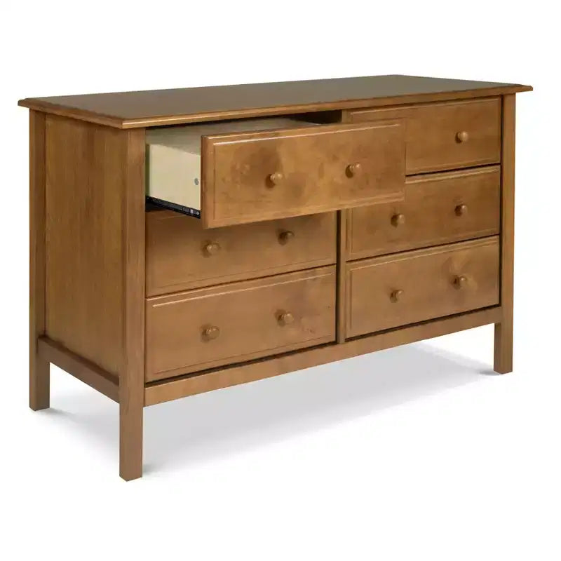 6-Drawer Double Wide Dresser – Pine Wood, 48"Dx18.75"Wx32"H, GREENGUARD Gold Certified