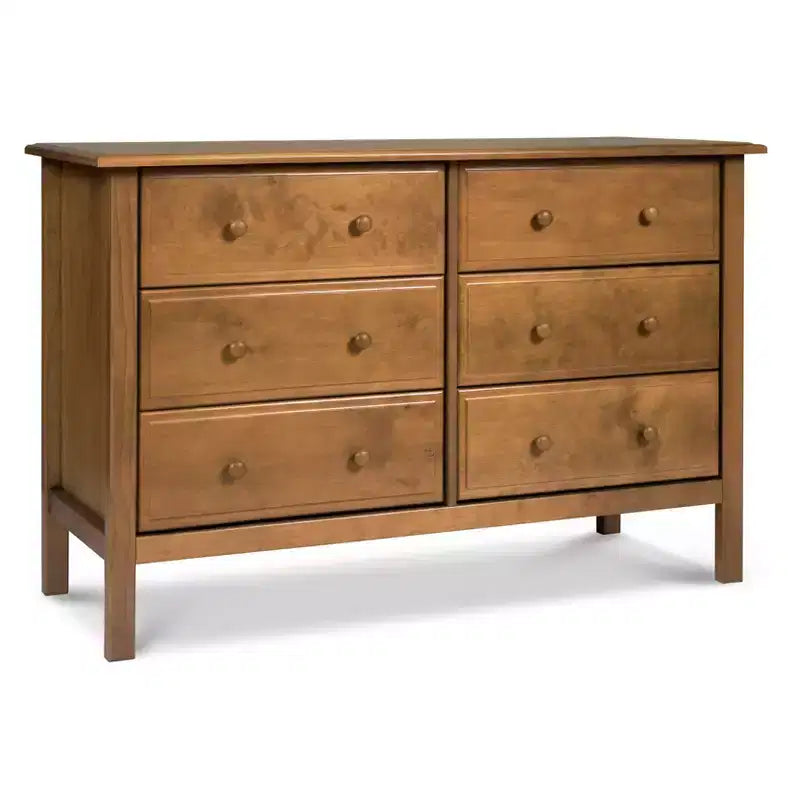 6-Drawer Double Wide Dresser – Pine Wood, 48"Dx18.75"Wx32"H, GREENGUARD Gold Certified