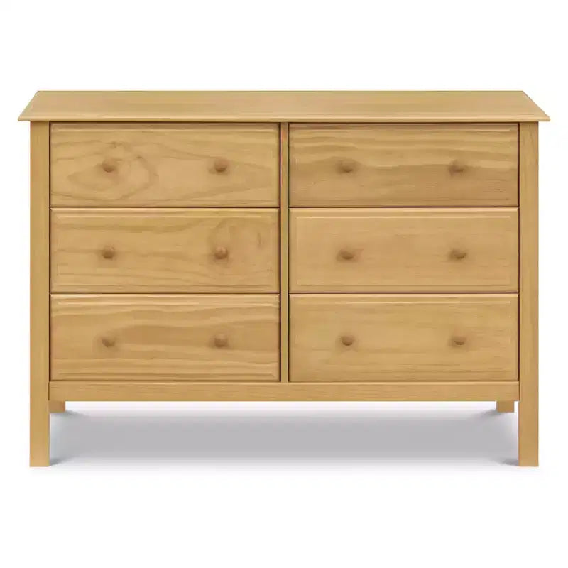 6-Drawer Double Wide Dresser – Pine Wood, 48"Dx18.75"Wx32"H, GREENGUARD Gold Certified
