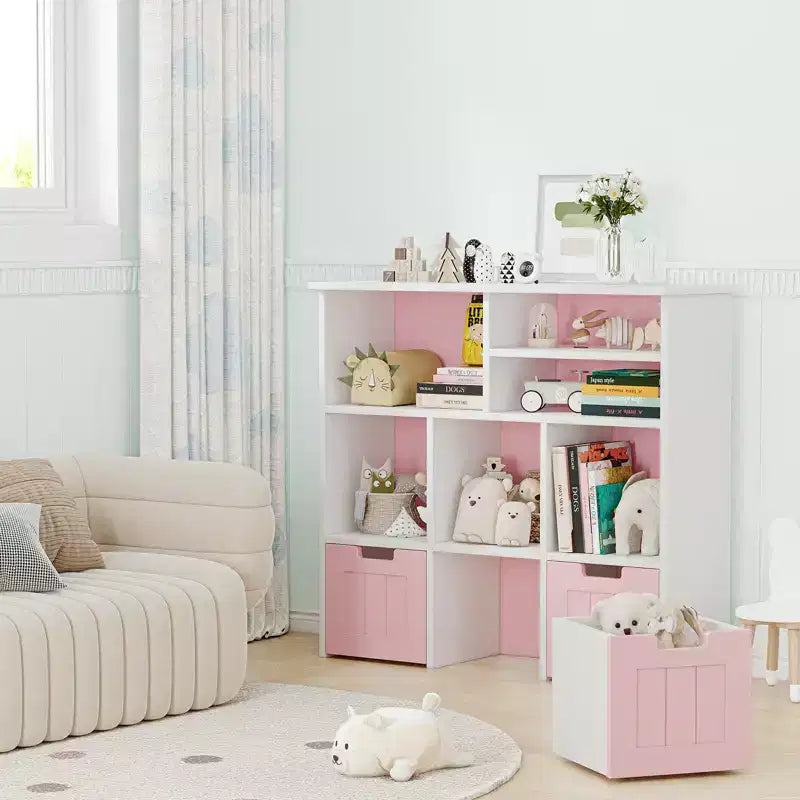 Mobile Contenitore per Giocattoli per Bambini con 3 Cassetti e 6 Scomparti