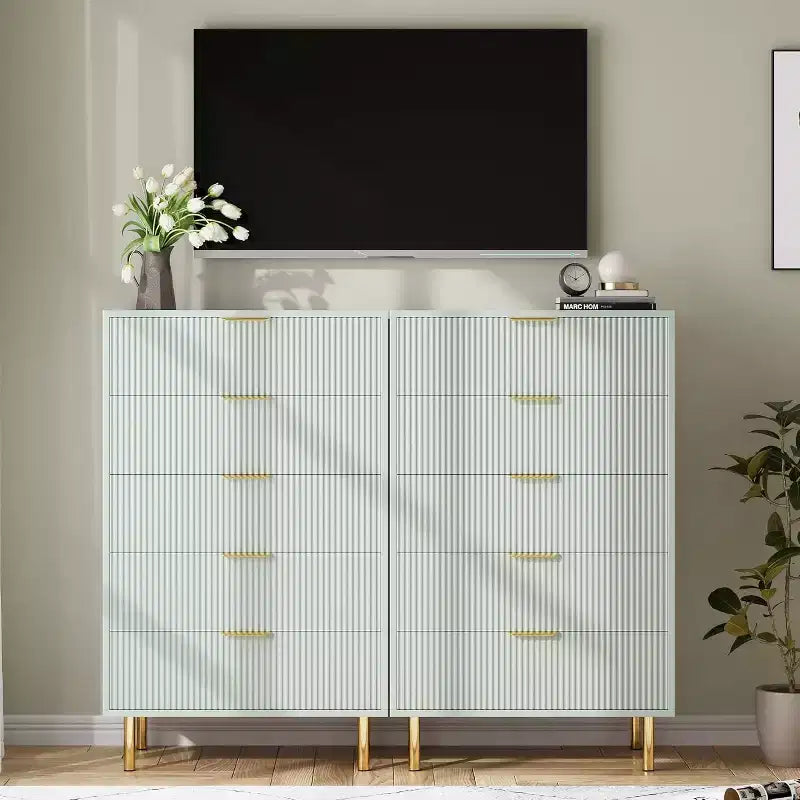 5-Drawer Dresser with Gold-Tone Handles
