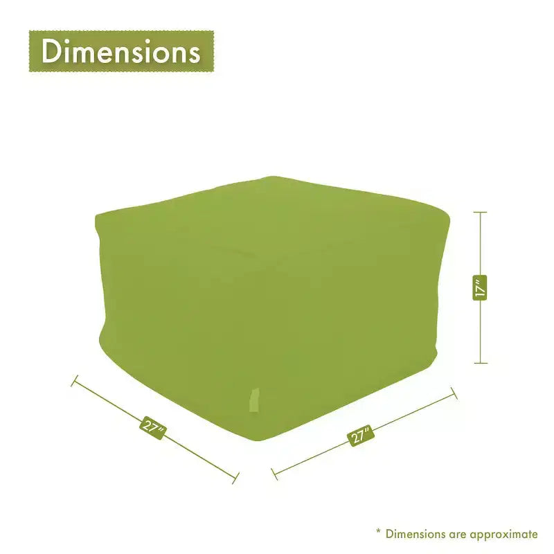 Pouf quadrato ottomano – Motivo Chevron, 68,5 x 68,5 x 43 cm, Rivestimento rimovibile e lavabile