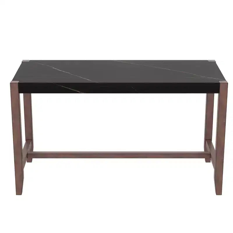 Tavolo da pranzo moderno da 120 cm con finitura effetto marmo – Posti a sedere fino a 6 persone, struttura in legno di gomma