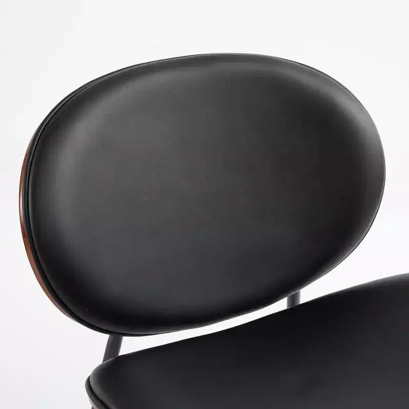 Sedia da pranzo Mid-Century Modern Shell – Rivestimento in tessuto, gambe in metallo con finitura noce, capacità 150 kg
