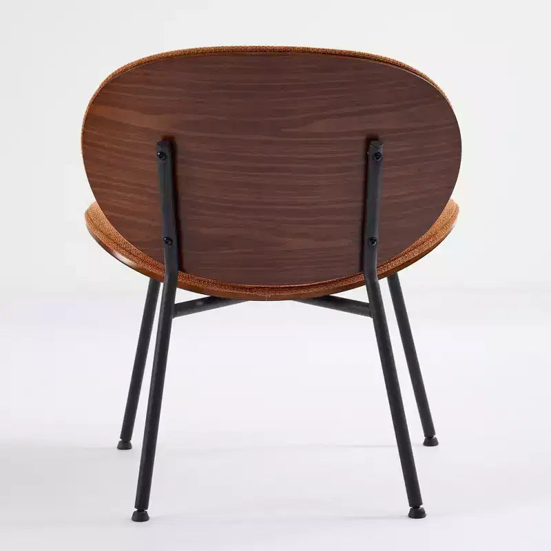 Sedia da pranzo Mid-Century Modern Shell – Rivestimento in tessuto, gambe in metallo con finitura noce, capacità 150 kg