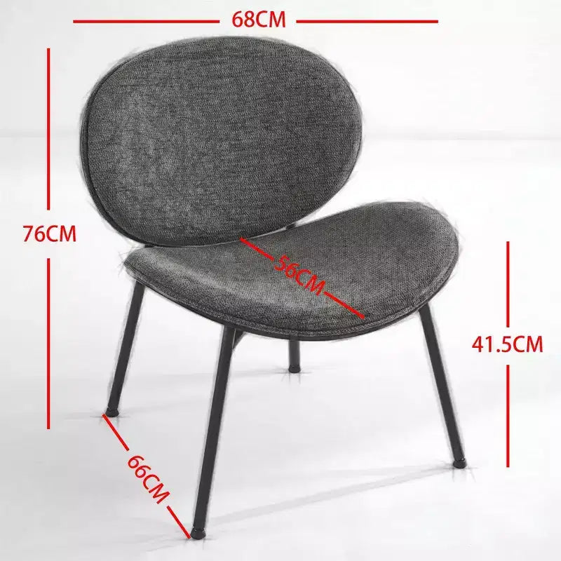 Mid-Century Modern Shell Dining Chair – Fabric Upholstery, Walnut-Finish Metal Legs, 330 lb Capacity