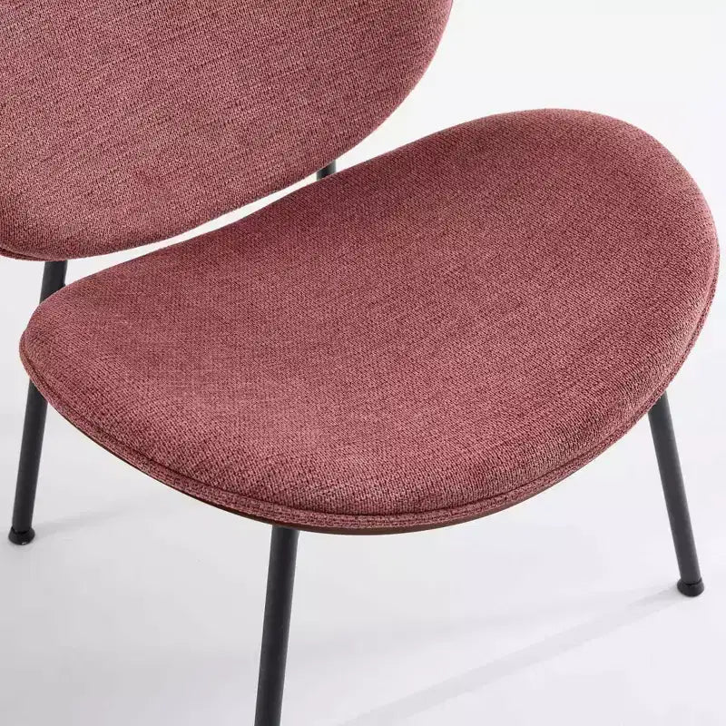 Mid-Century Modern Shell Dining Chair – Fabric Upholstery, Walnut-Finish Metal Legs, 330 lb Capacity
