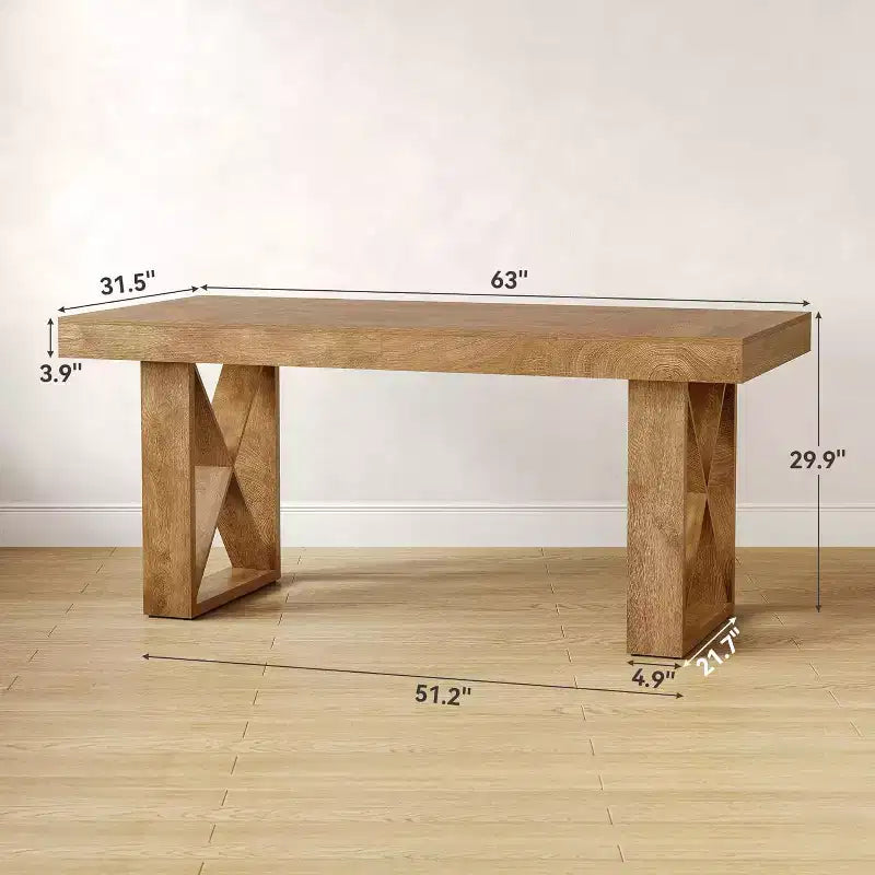 Scrivania per computer in stile rustico da 63" – Workstation da scrittura in MDF per ufficio, studio