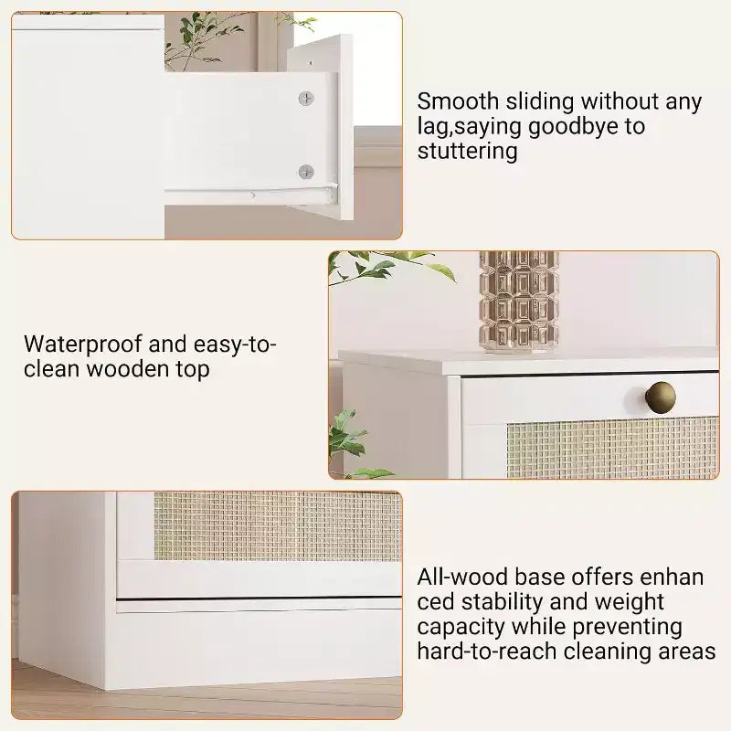 12-Drawer Wood Dresser – 61" Wide Chest of Drawers & TV Stand for Bedroom, Living Room or Hallway