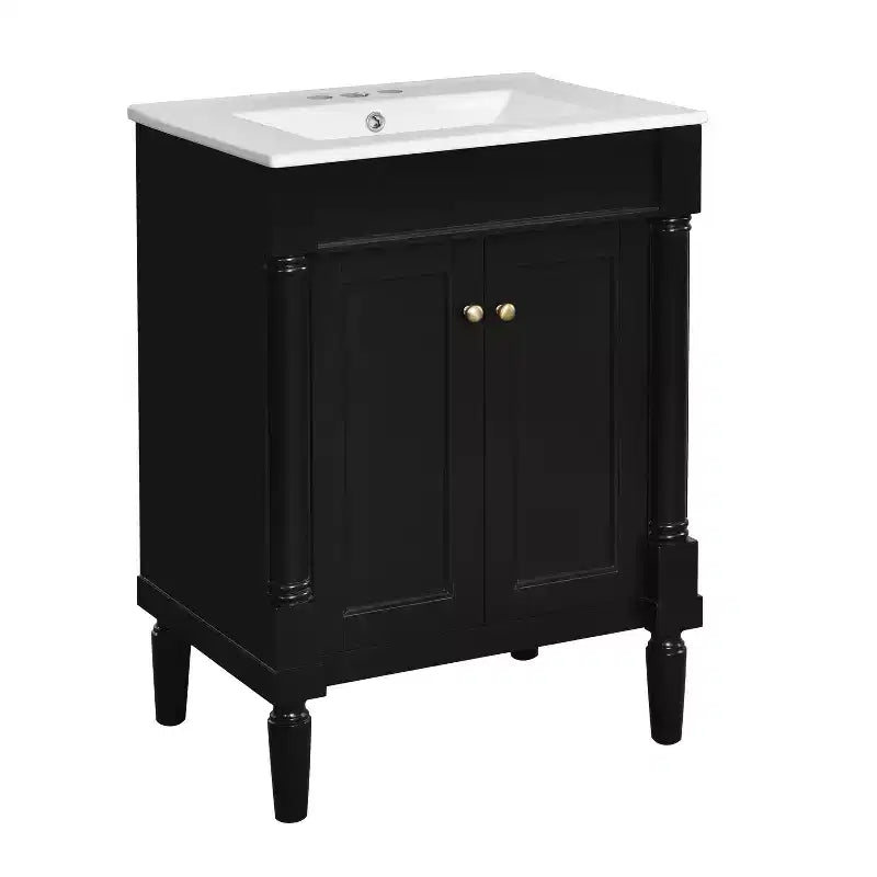 Mobile Bagno da 60 cm con Lavandino e Mobiletto Contenitore