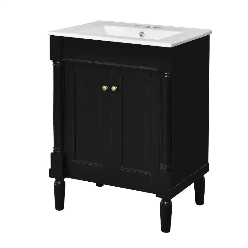 Mobile Bagno da 60 cm con Lavandino e Mobiletto Contenitore