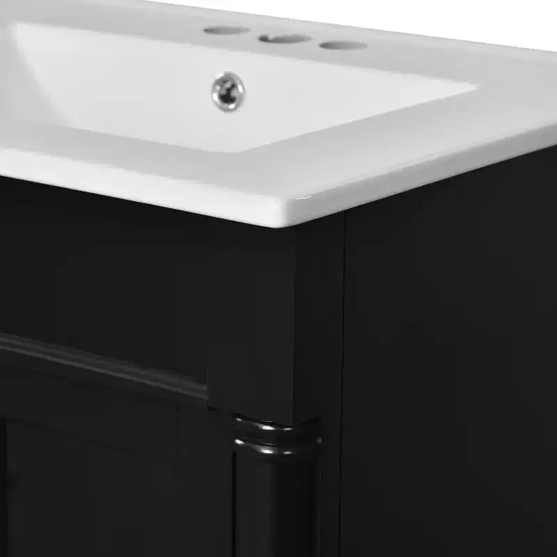 Mobile Bagno da 60 cm con Lavandino e Mobiletto Contenitore