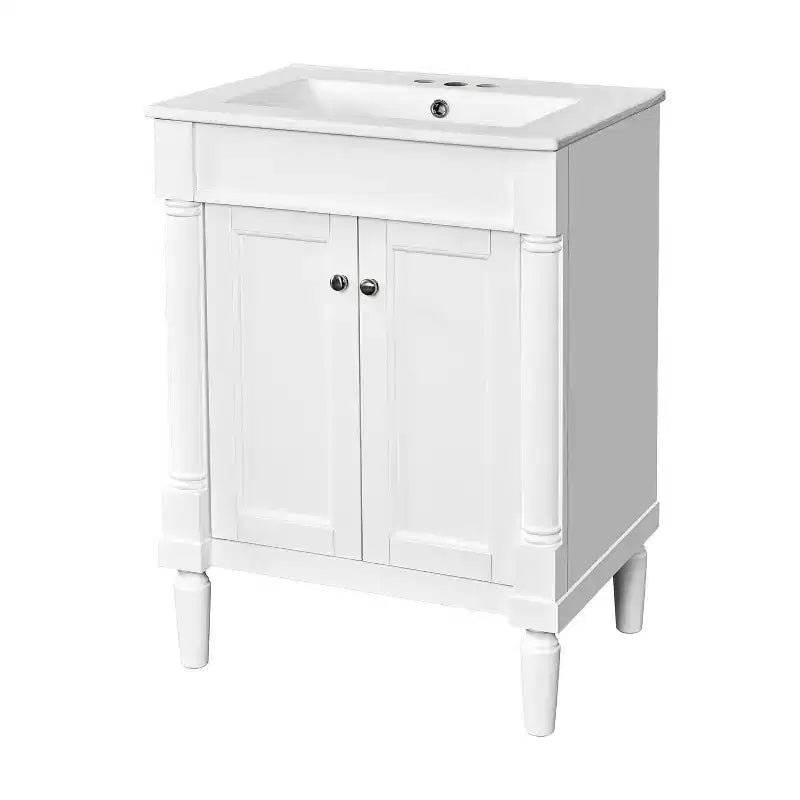 Mobile Bagno da 60 cm con Lavandino e Mobiletto Contenitore