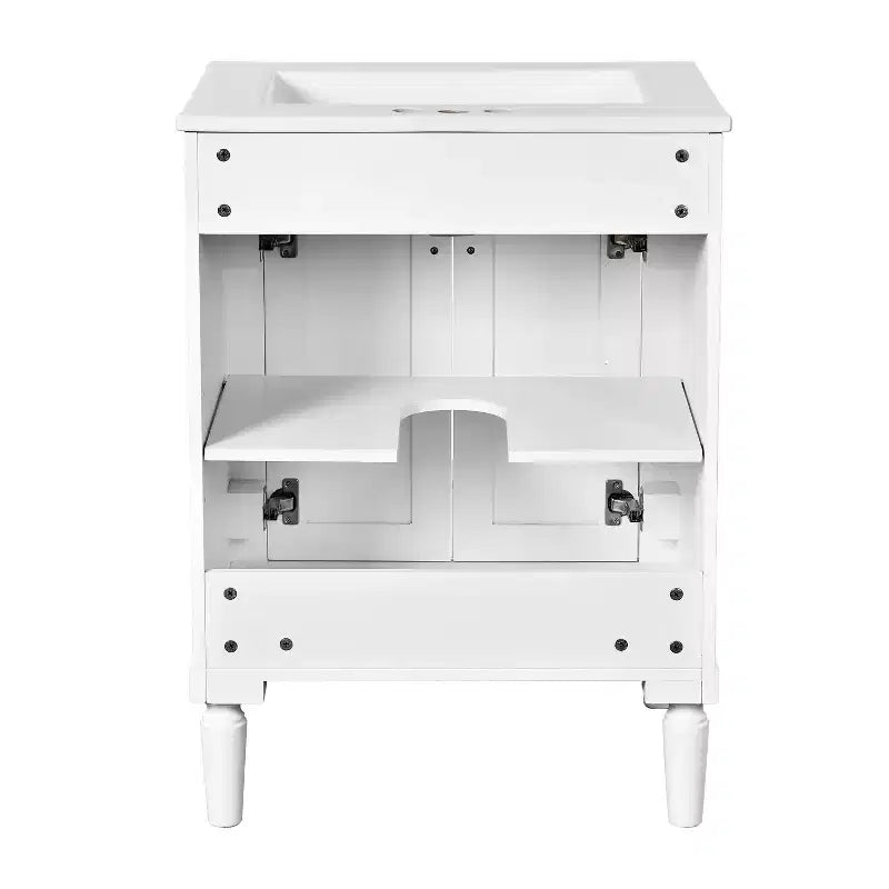 Mobile Bagno da 60 cm con Lavandino e Mobiletto Contenitore