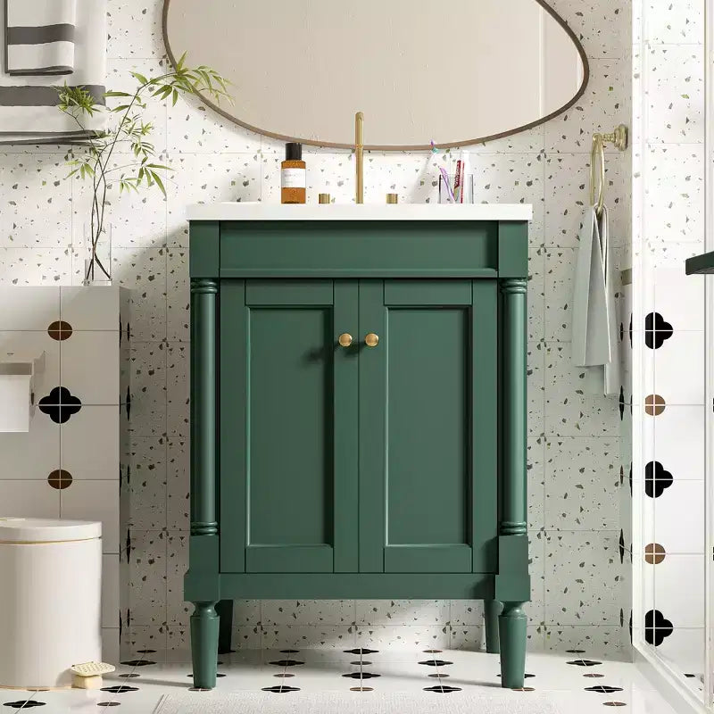 24-Inch Bathroom Vanity with Sink and Storage Cabinet