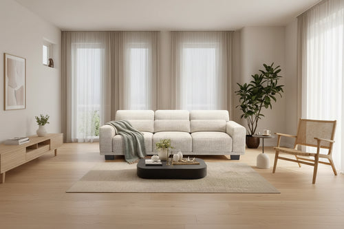 89 inch living room sofa, 3-seater sofa with wide armrests and deep seats, comfortable 3-layer sofa, sofa with detachable and washable lid