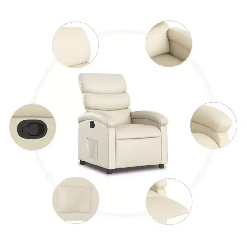 Poltrona reclinabile regolabile con rivestimento in similpelle