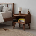 Comodino quadrato con vano a giorno – 40,6 cm A x 40,6 cm L x 35,5 cm P, MDF, Finitura lucida
