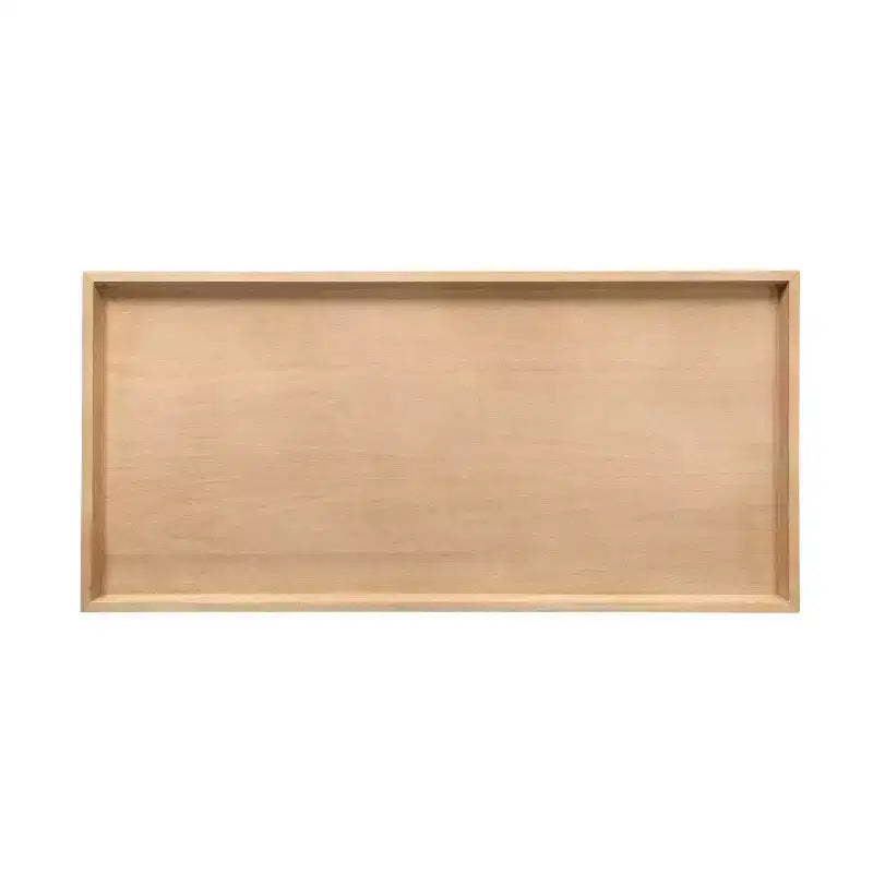Mid-Century Rectangle Wood Coffee Table – 46"x22"x17", Natural MDF with Wood Veneer Top