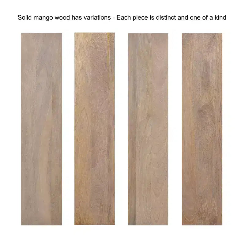 Mid-Century Rectangle Wood Coffee Table – 46"x22"x17", Natural MDF with Wood Veneer Top