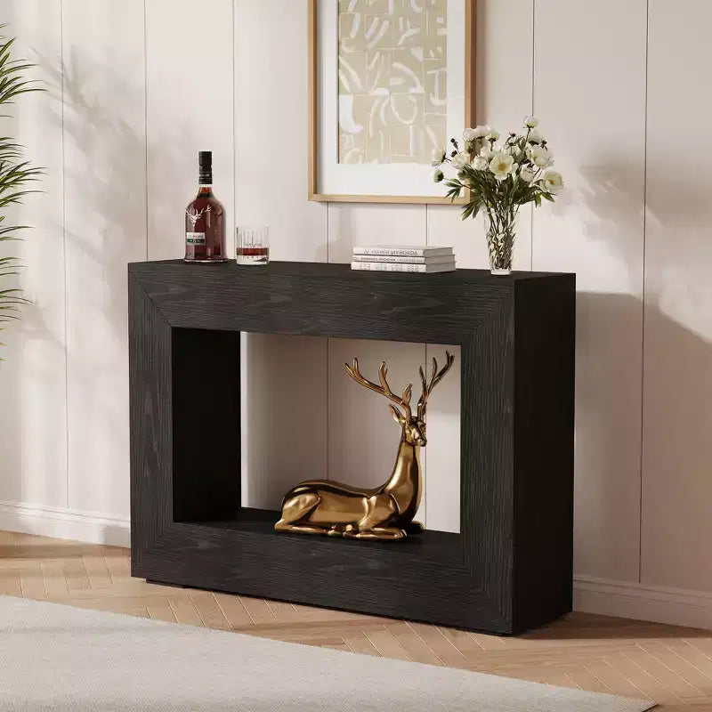 47" Console Table – Solid Wood with Metal Accents, 47.24"Lx11.81"Wx33.07"H