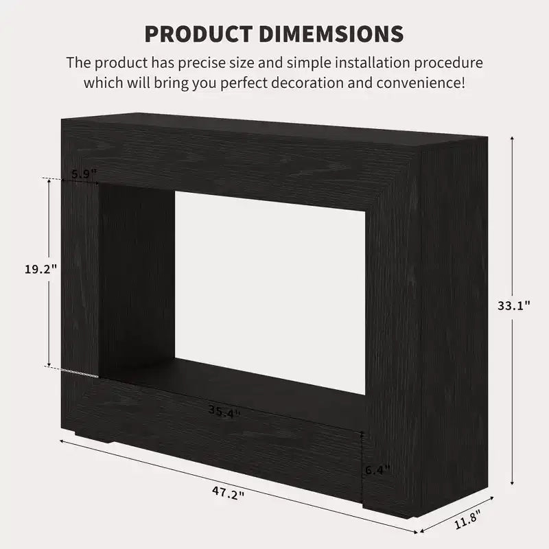 Tavolo Consolle 47" – Legno Massello con Dettagli in Metallo, 120 cm L x 30 cm P x 84 cm H