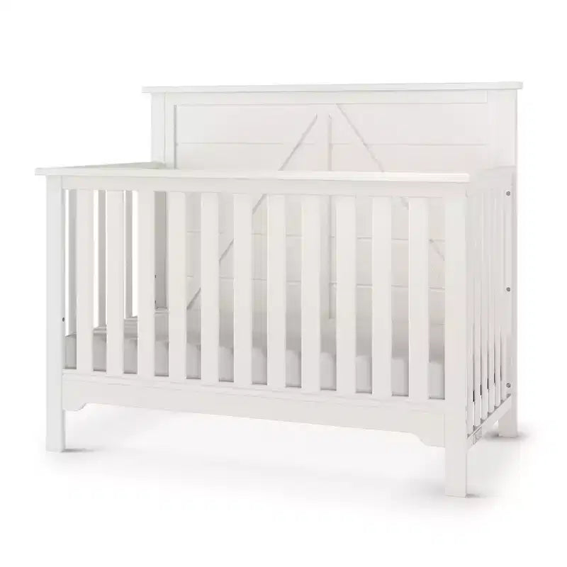 Culla convertibile 4 in 1 per neonati – In legno di pino, con materasso regolabile, si trasforma in letto per bambino/adulto