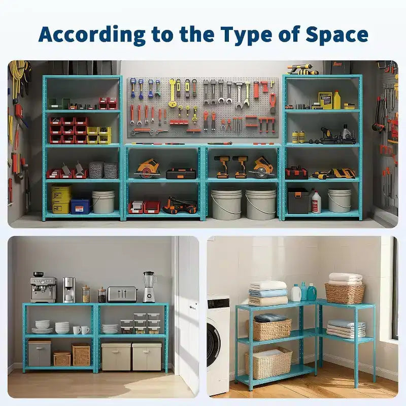 5-Tier Adjustable Metal Shelving Unit