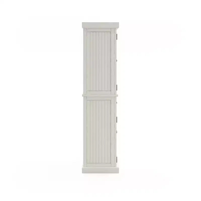 Mobile credenza dispensa da cucina, stile nautico costiero – bianco sporco, 183 cm (A) x 76 cm (L) x 41 cm (P), legno massello, 4 ante, 1 cassetto