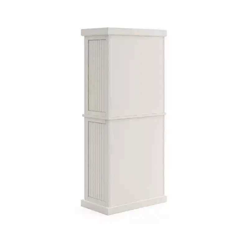 Mobile credenza dispensa da cucina, stile nautico costiero – bianco sporco, 183 cm (A) x 76 cm (L) x 41 cm (P), legno massello, 4 ante, 1 cassetto