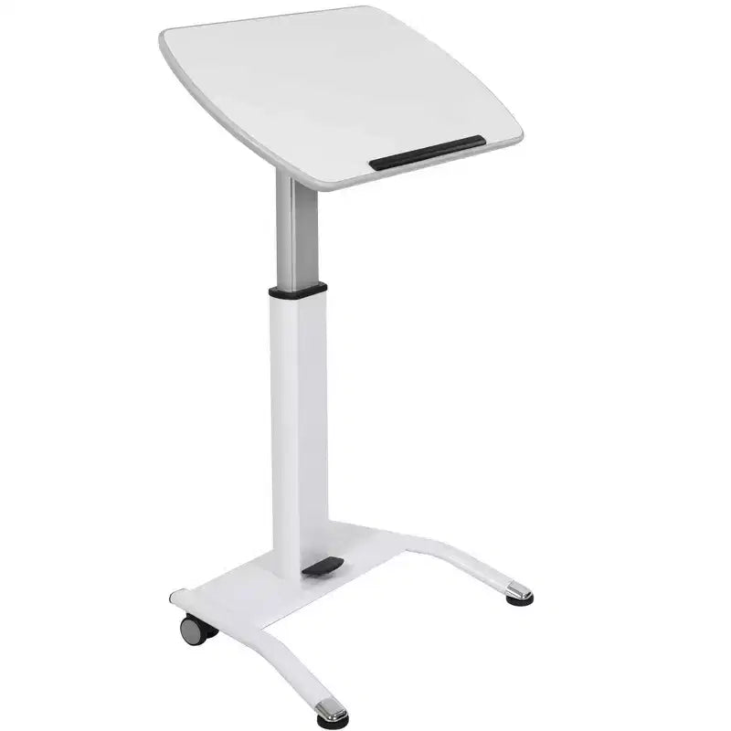 Leggio/podio per laptop e oratore ad altezza regolabile pneumaticamente con inclinazione – 64,8 cm L, 71,1–108 cm H