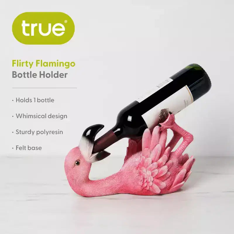 Flamingo Polyresin Wine Bottle Holder