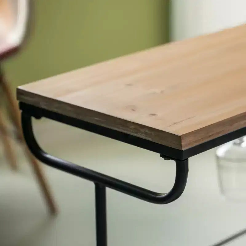 Carrello da Bar in Metallo con Ruote, Portabottiglie e Portabicchieri – 82,5cm L x 33cm P x 63,5cm A
