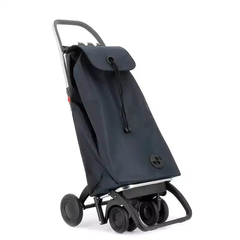 Carrello per la spesa pieghevole a 4 ruote – 2 ruote girevoli, poliestere, 105 cm A x 39,5 cm L x 32,5 cm P
