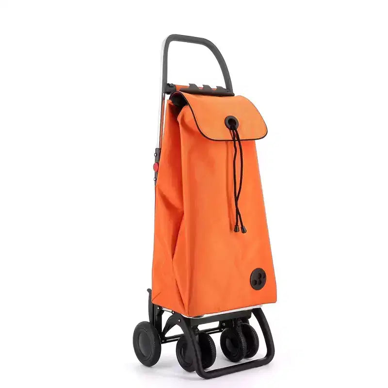 Carrello per la spesa pieghevole a 4 ruote – 2 ruote girevoli, poliestere, 105 cm A x 39,5 cm L x 32,5 cm P
