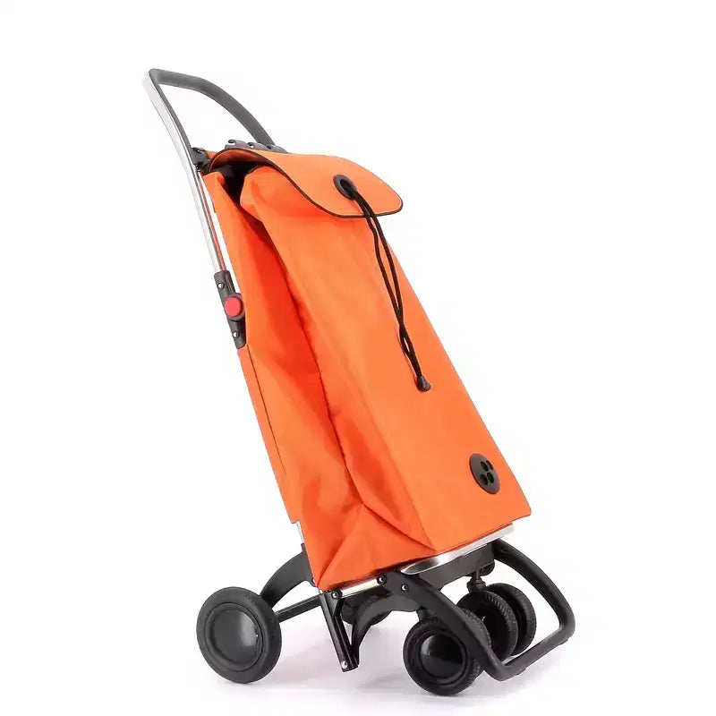 Carrello per la spesa pieghevole a 4 ruote – 2 ruote girevoli, poliestere, 105 cm A x 39,5 cm L x 32,5 cm P