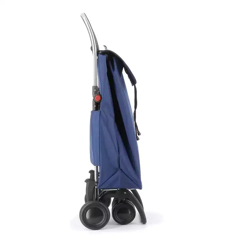 Carrello per la spesa pieghevole a 4 ruote – 2 ruote girevoli, poliestere, 105 cm A x 39,5 cm L x 32,5 cm P