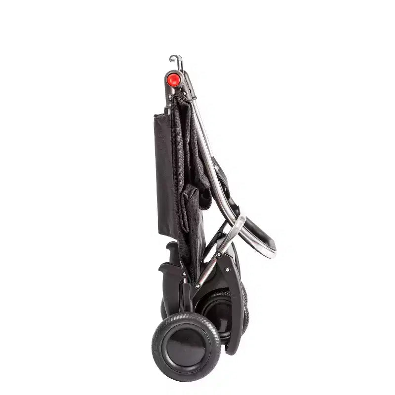 Carrello per la spesa pieghevole a 4 ruote – 2 ruote girevoli, poliestere, 105 cm A x 39,5 cm L x 32,5 cm P