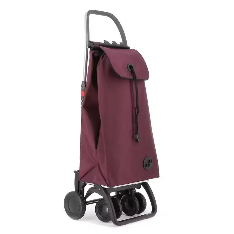 Carrello per la spesa pieghevole a 4 ruote – 2 ruote girevoli, poliestere, 105 cm A x 39,5 cm L x 32,5 cm P