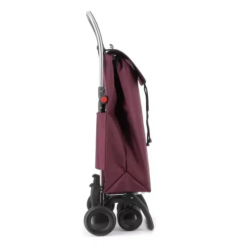 Carrello per la spesa pieghevole a 4 ruote – 2 ruote girevoli, poliestere, 105 cm A x 39,5 cm L x 32,5 cm P