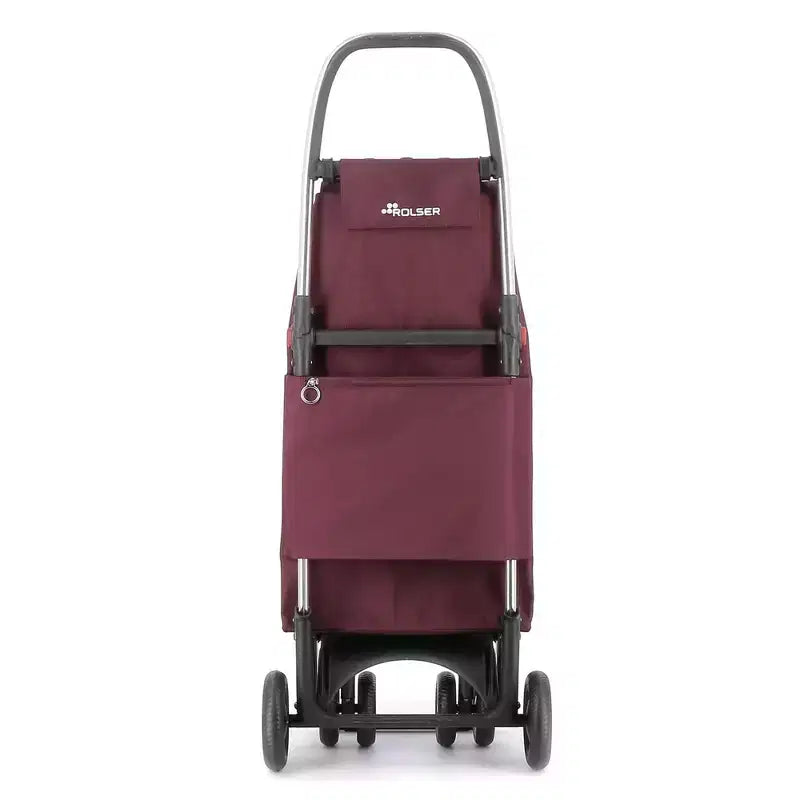Carrello per la spesa pieghevole a 4 ruote – 2 ruote girevoli, poliestere, 105 cm A x 39,5 cm L x 32,5 cm P